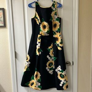 Eva Mendes NY&Co. sunflower sleeveless dress A-line
